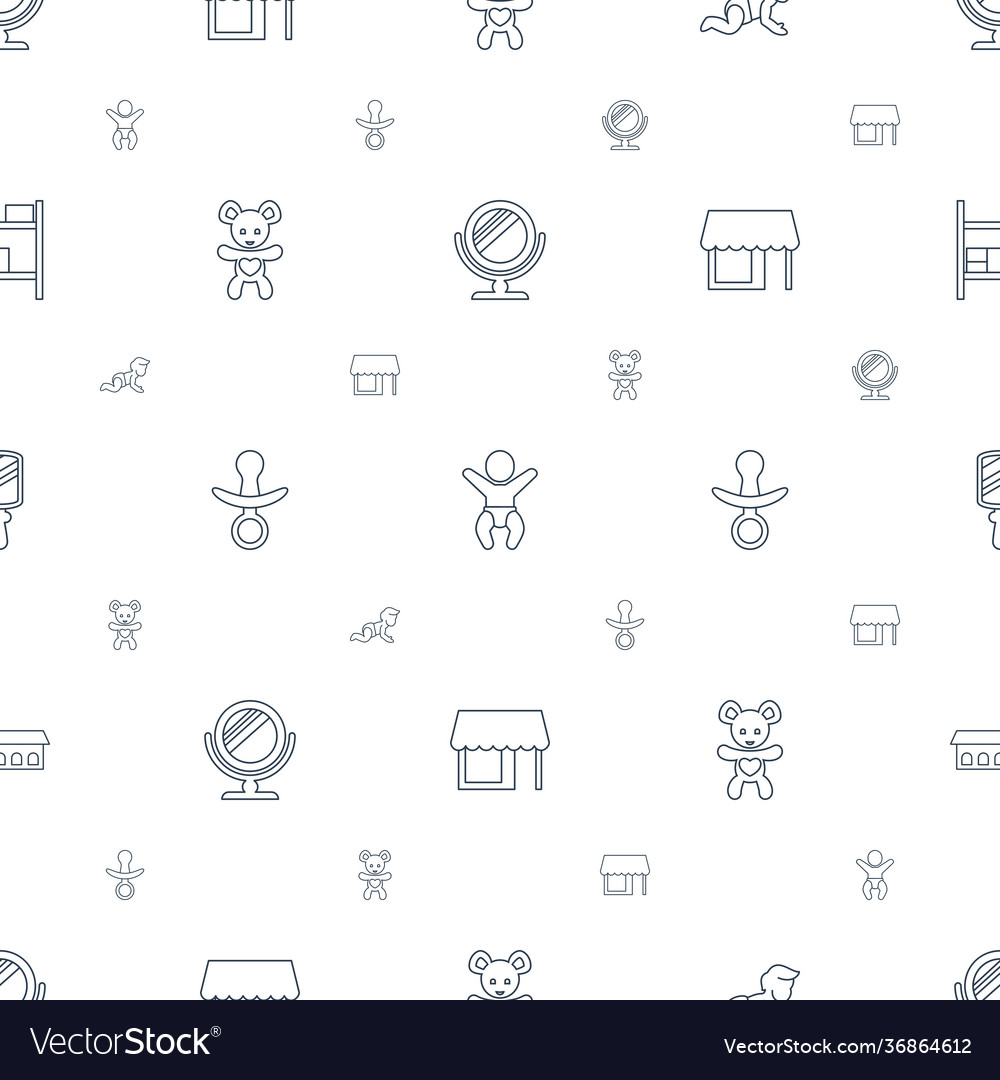 Small icons pattern seamless white background