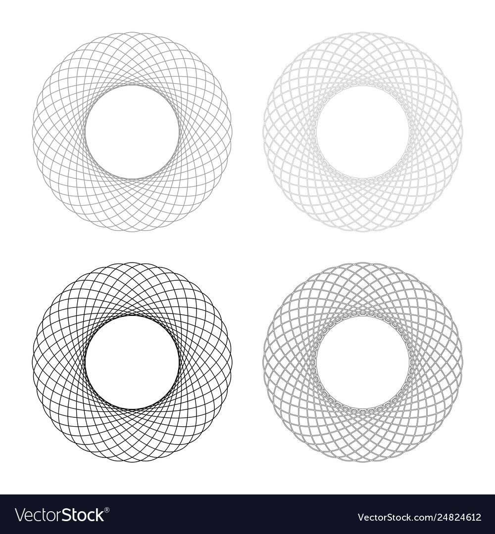 Spirograph abstract element circle shape