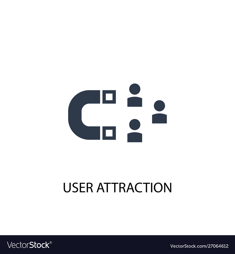 User attraction icon simple element