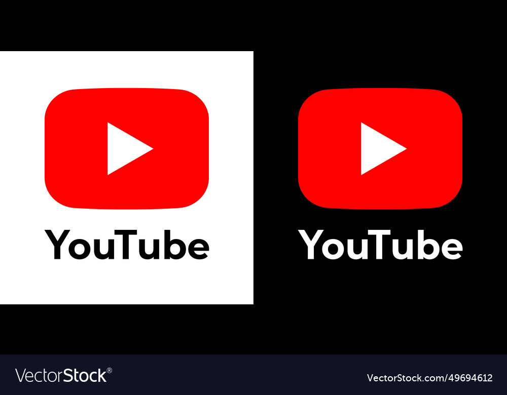 Youtube Logo Icon Streaming Video App Symbol Vector Image