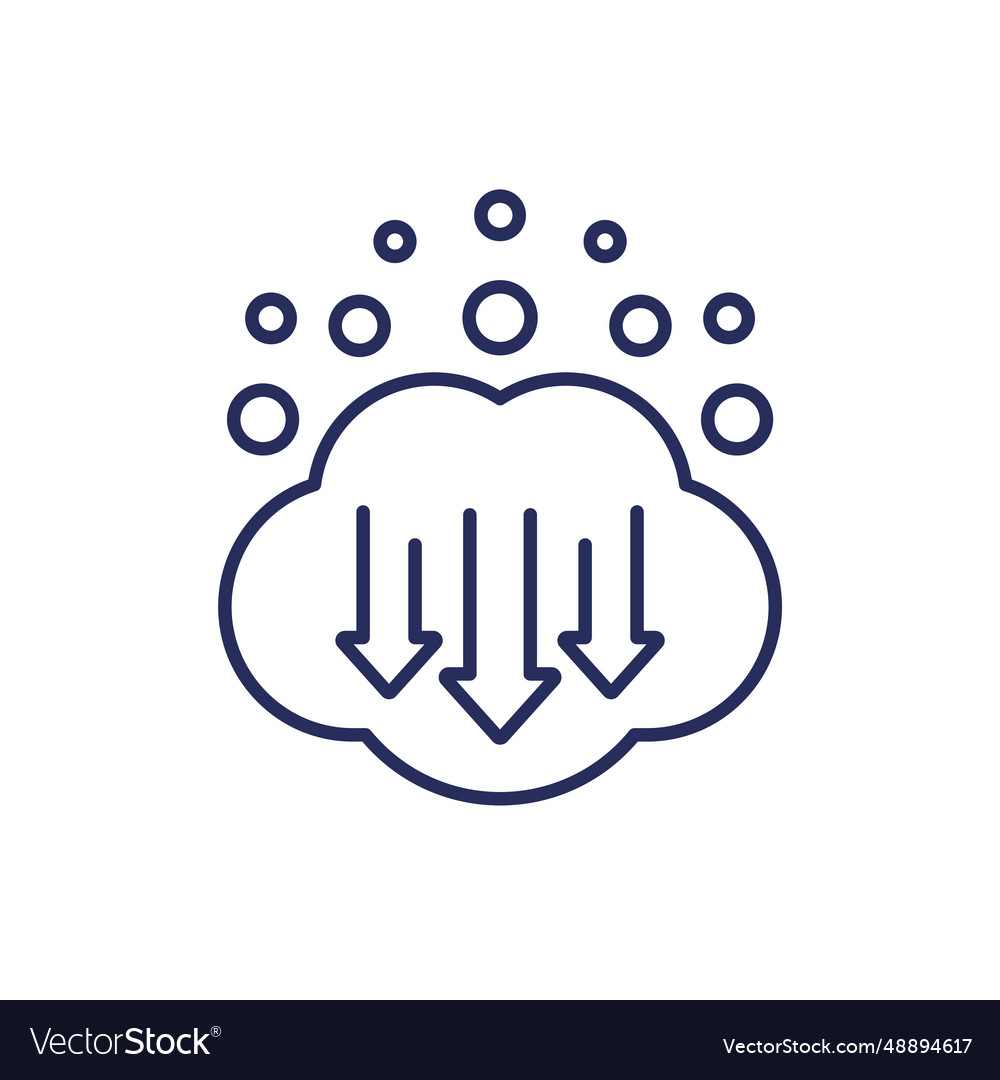 Co2 gas carbon emission reduction line icon