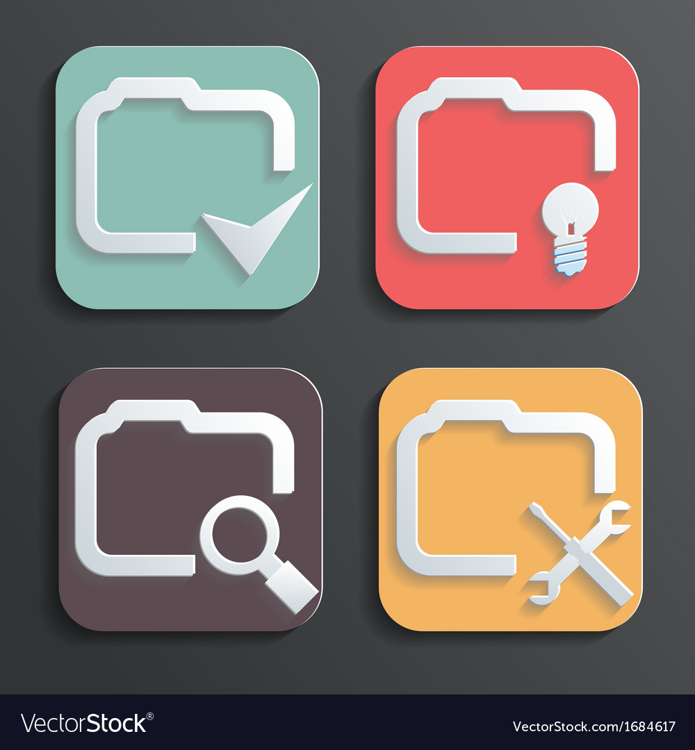 Design folder icons for web and mobile