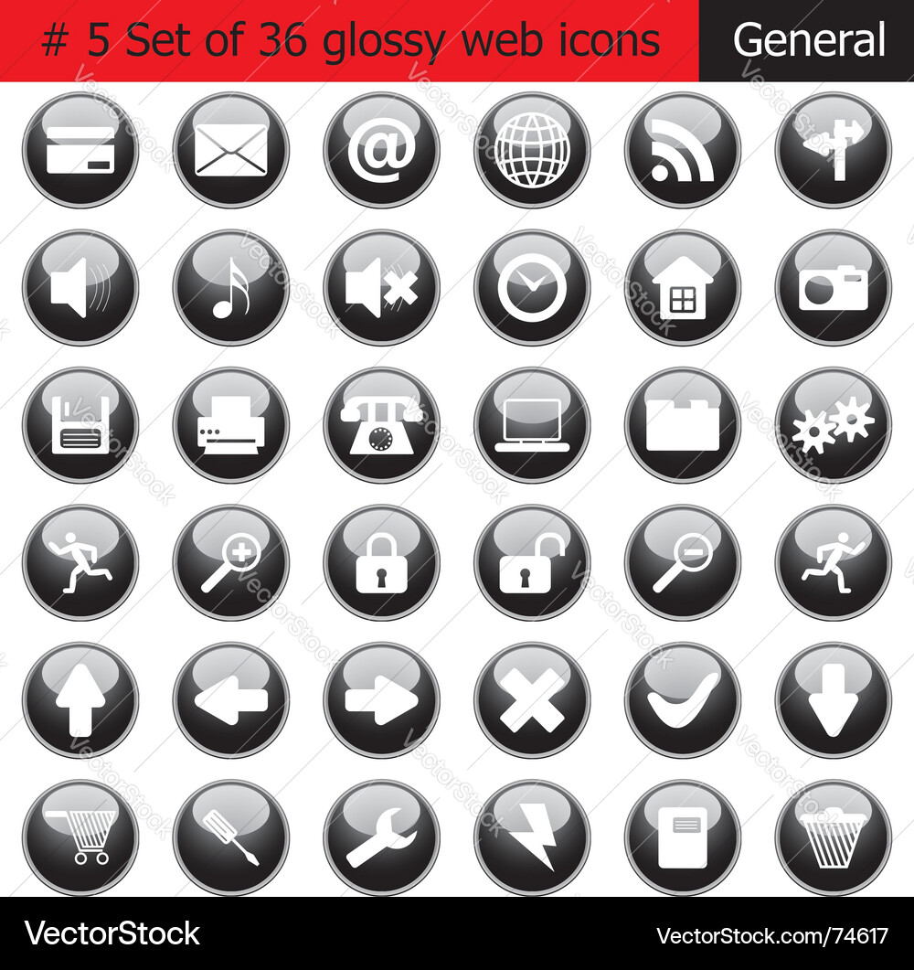 General icons Royalty Free Vector Image - VectorStock