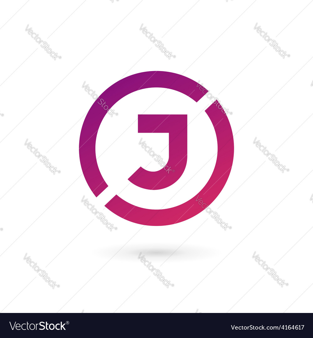 Letter J Logo Icon Design Template Elements Vector Image