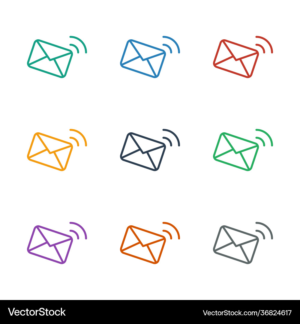Mail icon white background Royalty Free Vector Image