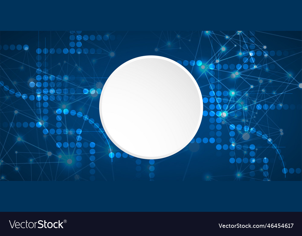 Neural network concept connected cells with links vector image Neural network concept connected cells with links