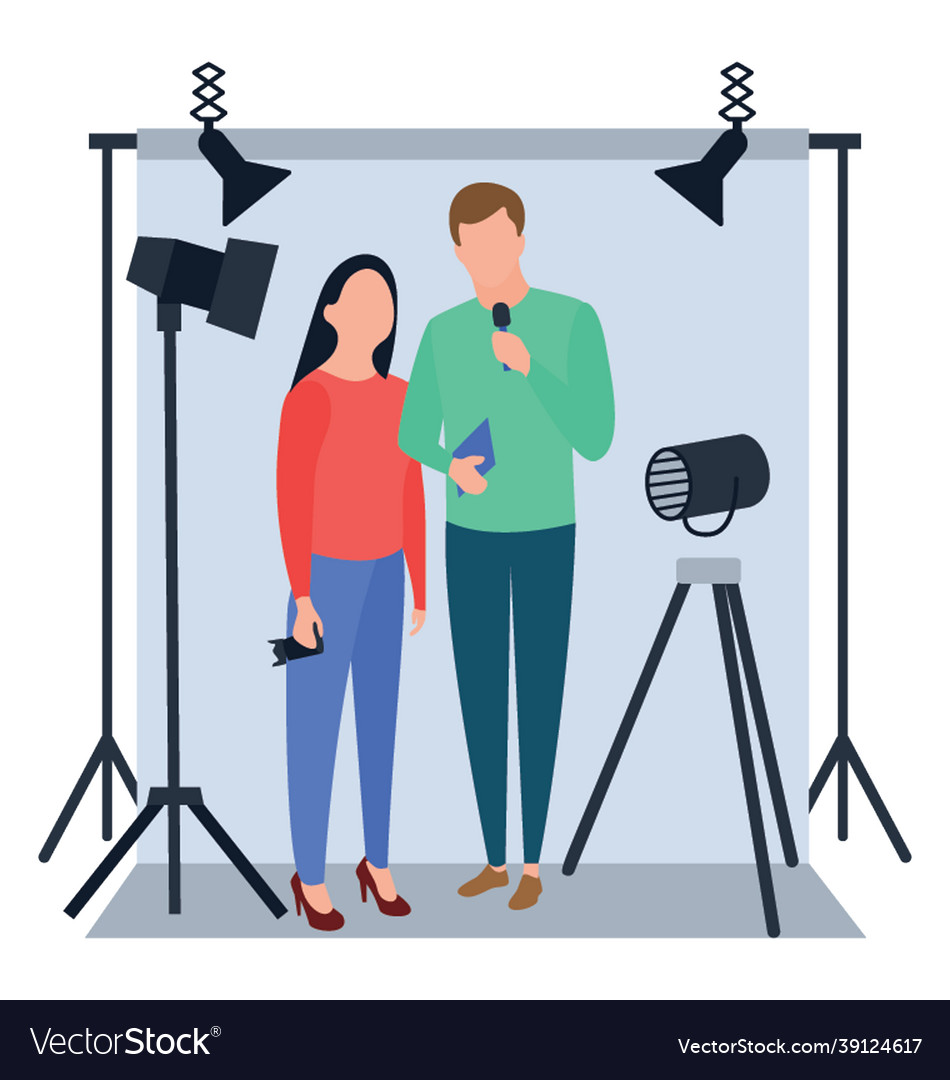 Newscaster Royalty Free Vector Image - VectorStock