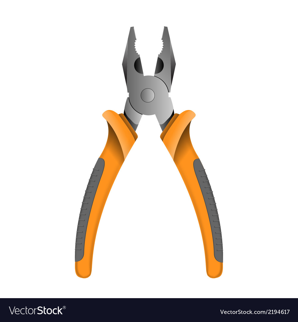 Orange Pliers Royalty Free Vector Image - Vectorstock