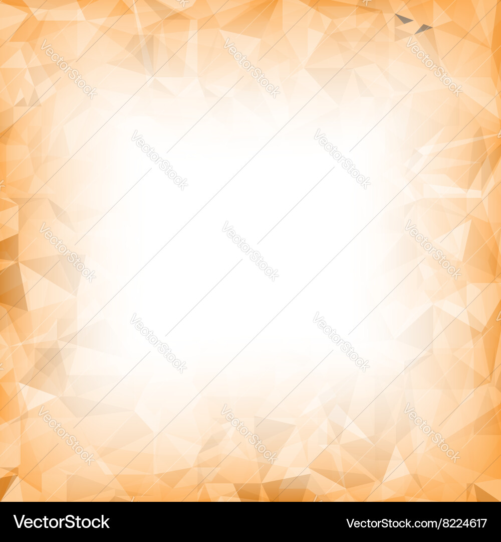 Orange polygonal background Royalty Free Vector Image