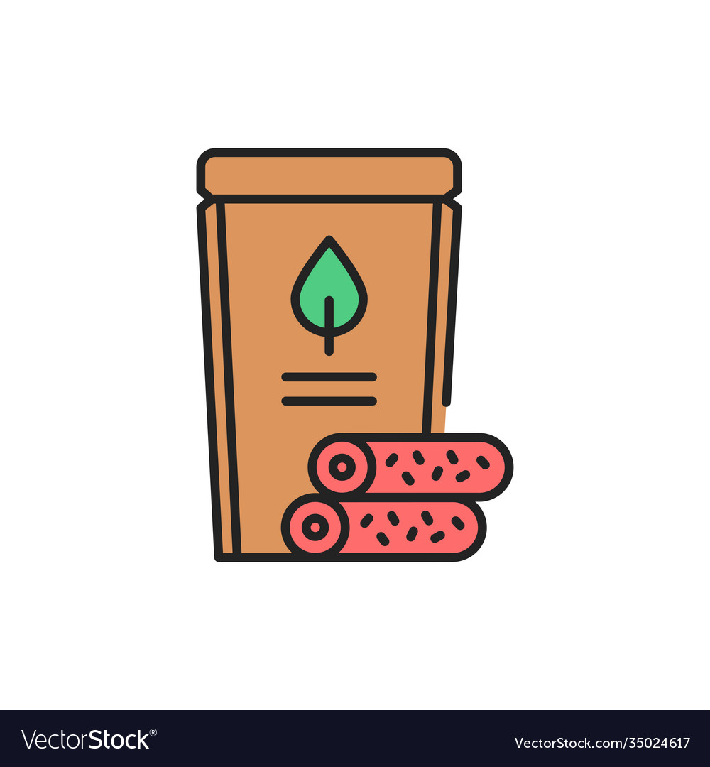 Organic natural fruit marshmallow color line icon vector image Organic natural fruit marshmallow color line icon