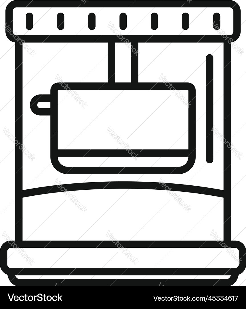 Popcorn glass box icon outline pop corn Royalty Free Vector