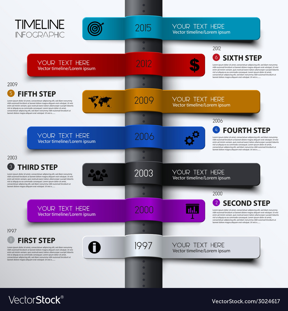 Timeline infographic modern simple design