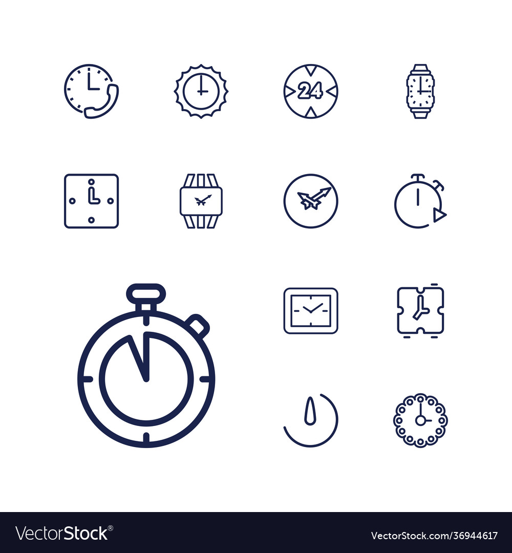 Timer icons Royalty Free Vector Image - VectorStock