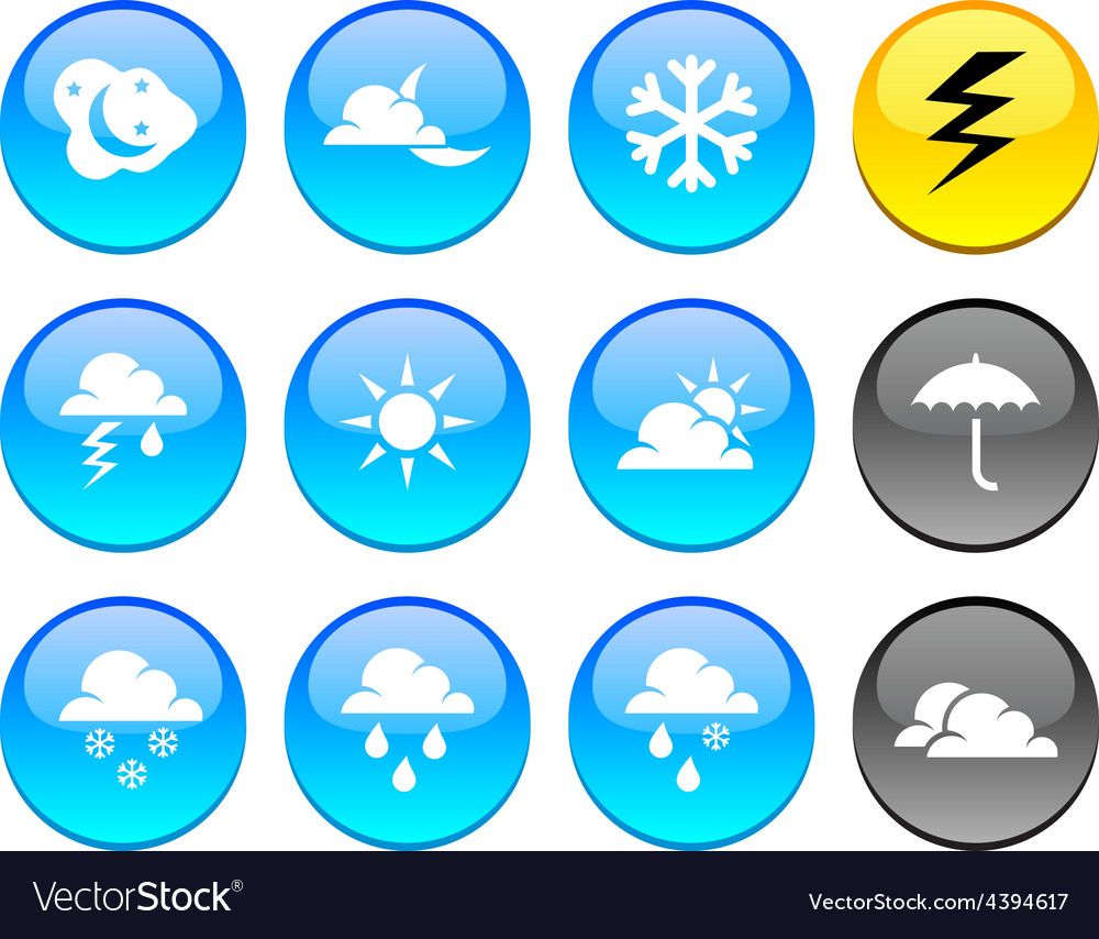 Weather icons Royalty Free Vector Image - VectorStock