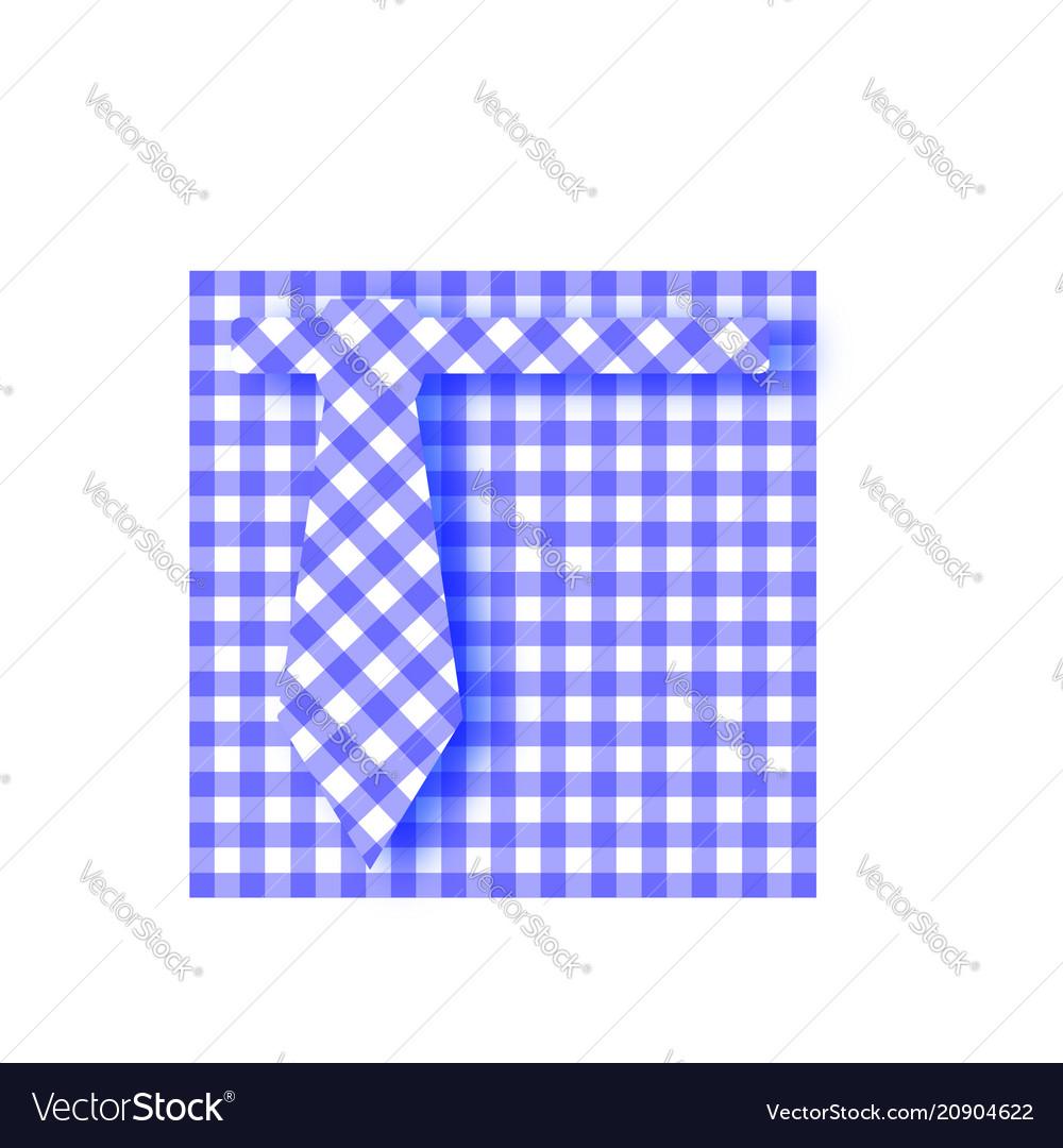 Blue gingham farhers day background Royalty Free Vector