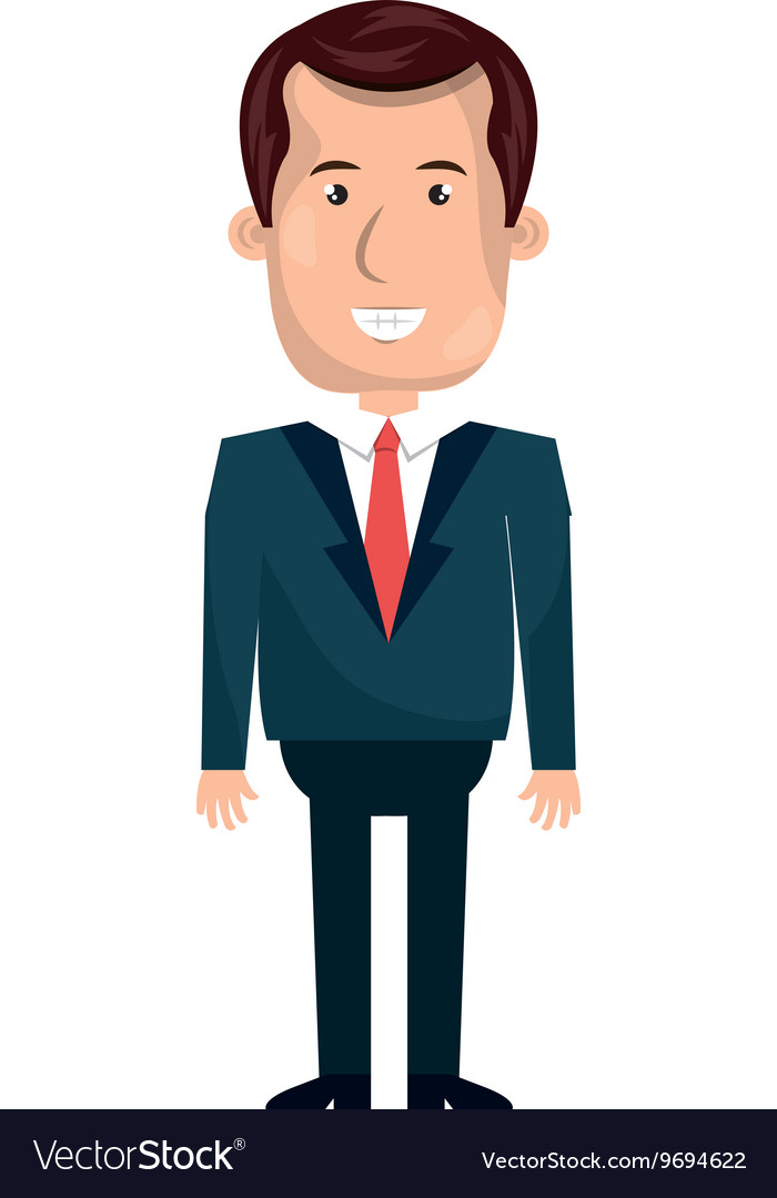 Businessman with suit isolated icon Royalty Free Vector