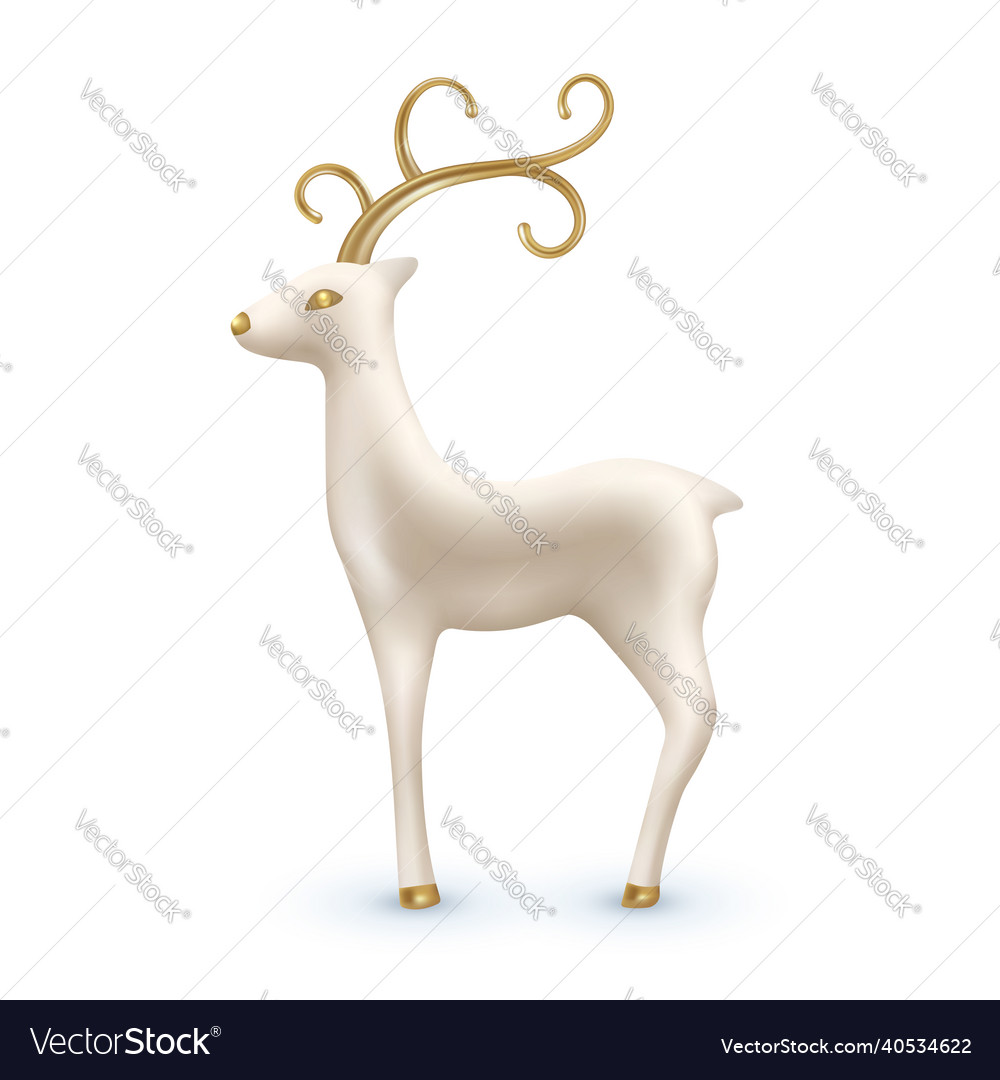 Christmas deer ceramic object