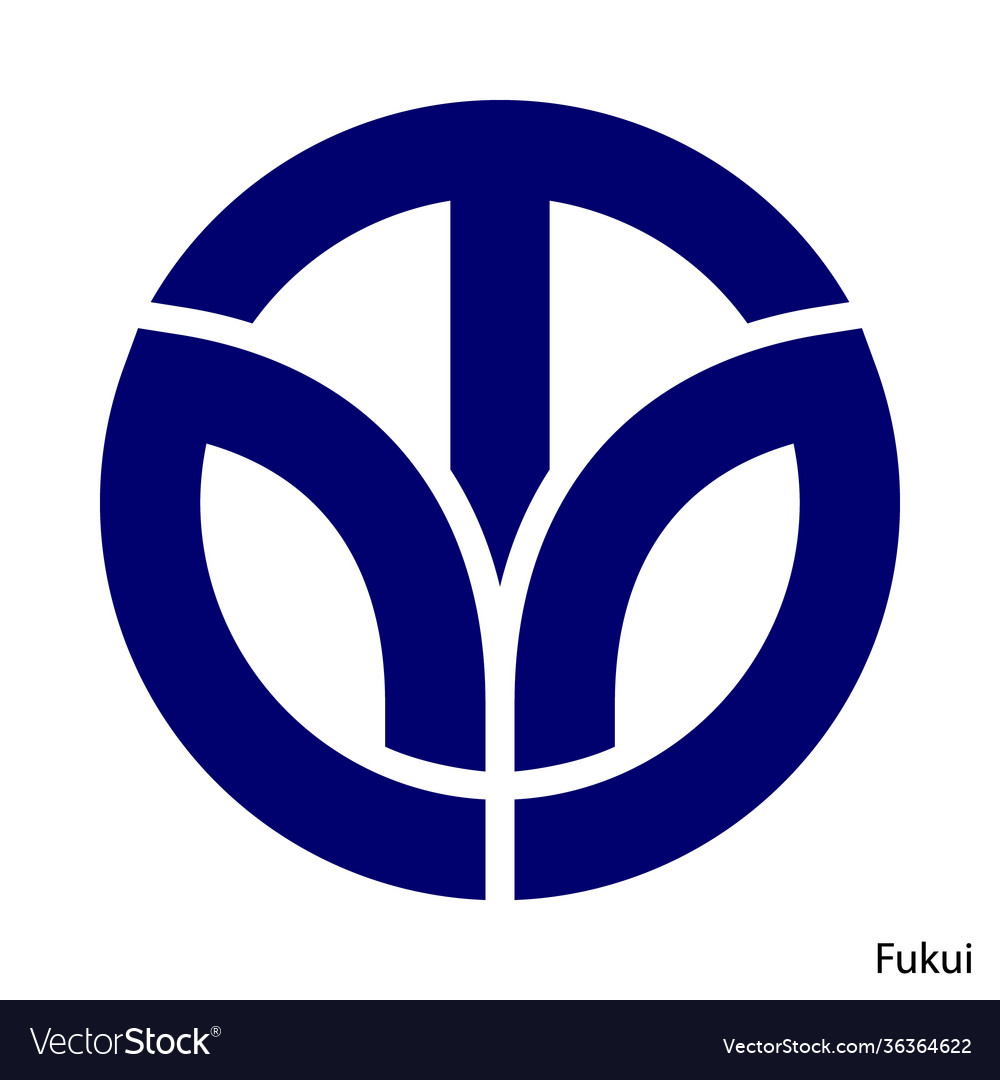 Mantelarme fukui ist ein Japan Präfektur Emblem