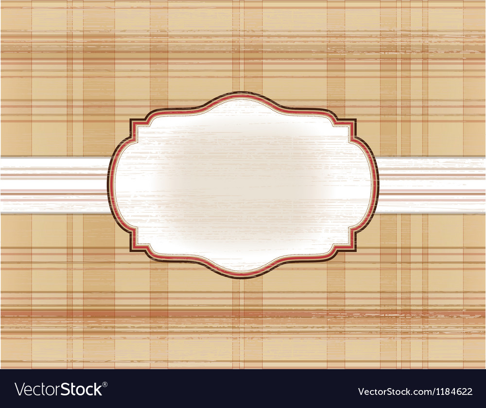 Frame on checkered background Royalty Free Vector Image