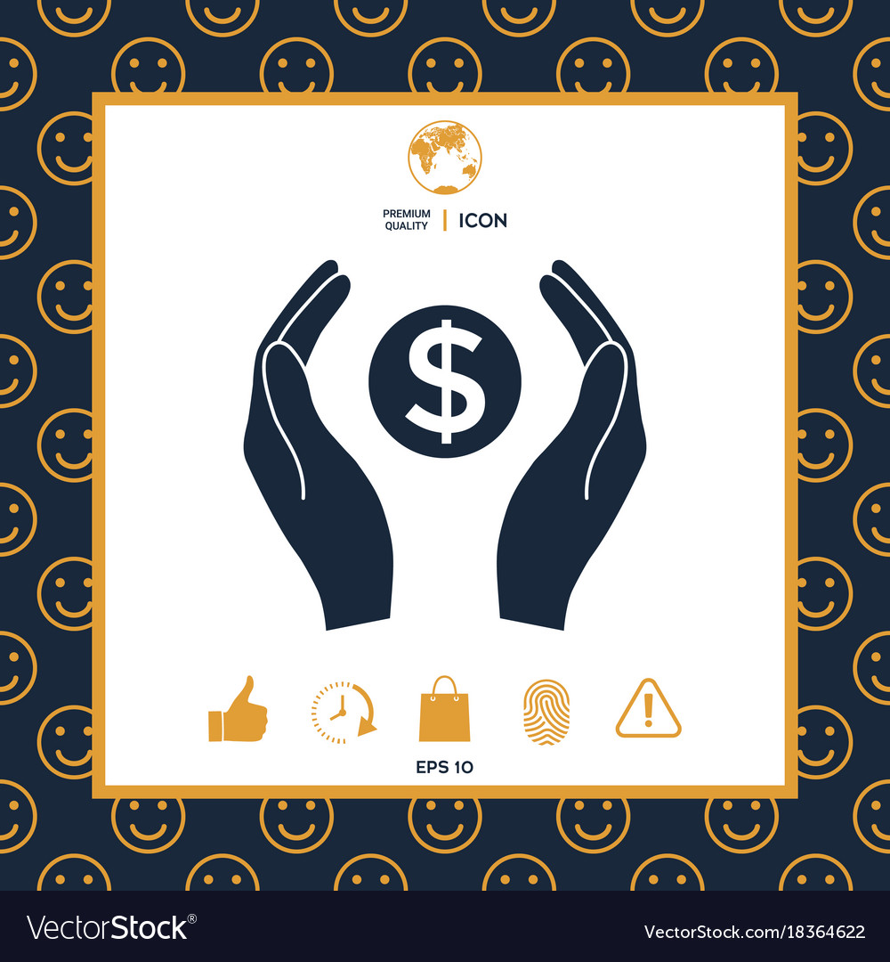 Hands holding money - dollar symbol