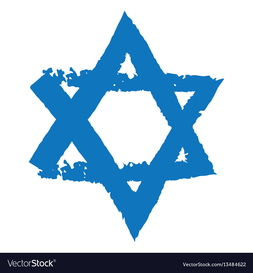 Judaic symbol of magen david or david star Vector Image