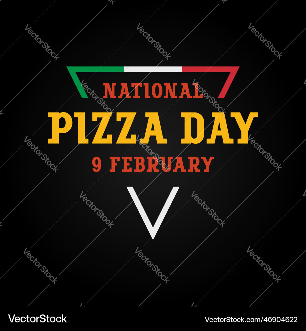 Pizza day logo template emblem or badge Royalty Free Vector