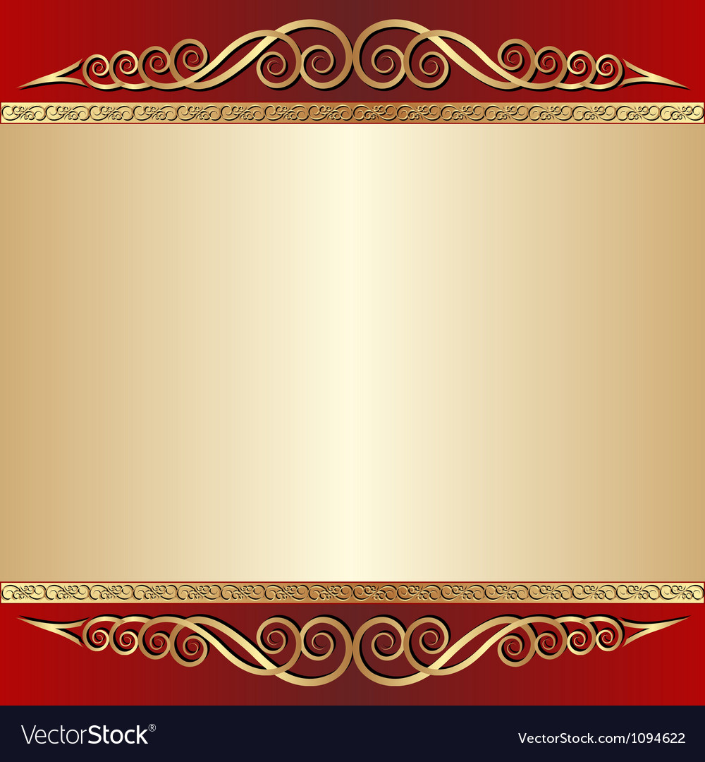 Red And Gold Background Royalty Free Vector Image