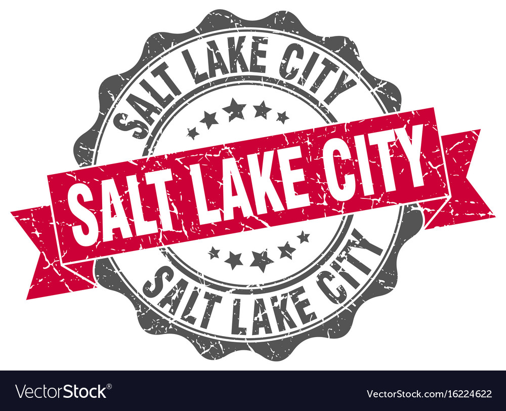 Salt lake city round ribbon seal