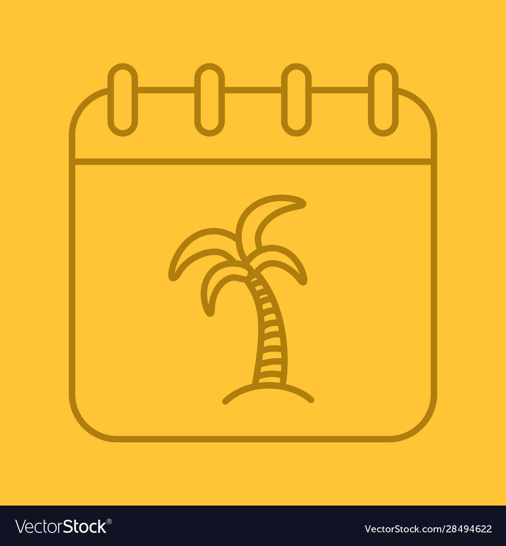 Vacations days linear icon