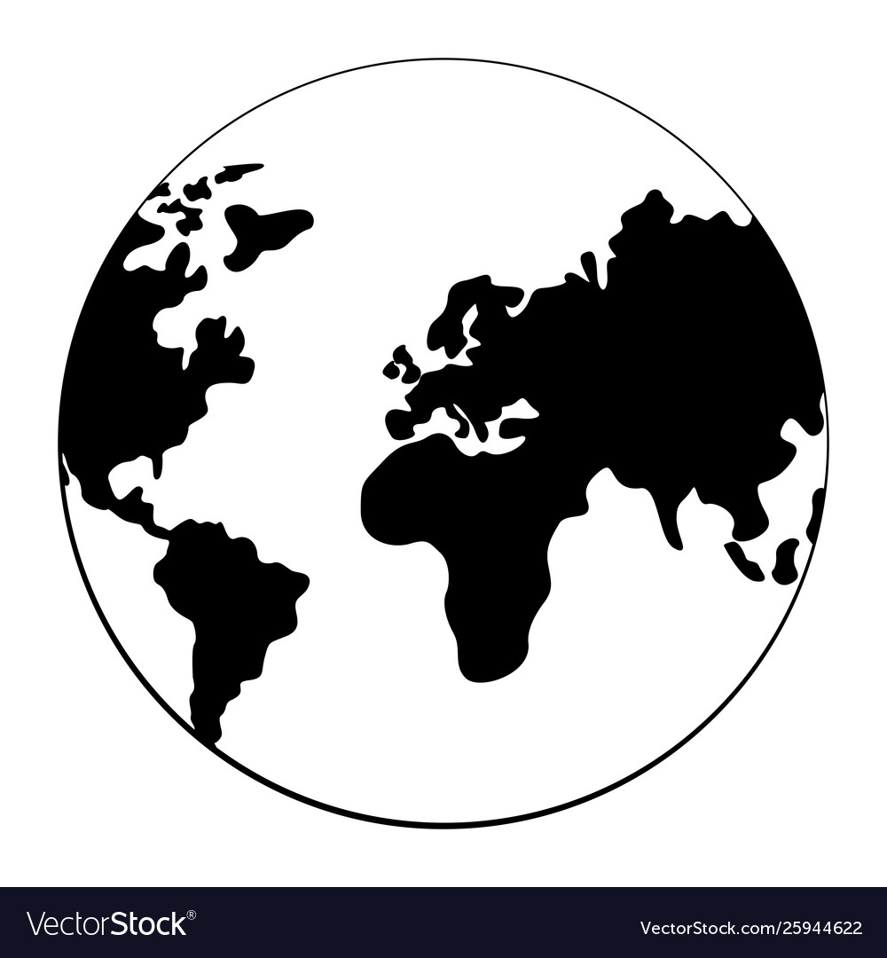 World map on white background Royalty Free Vector Image