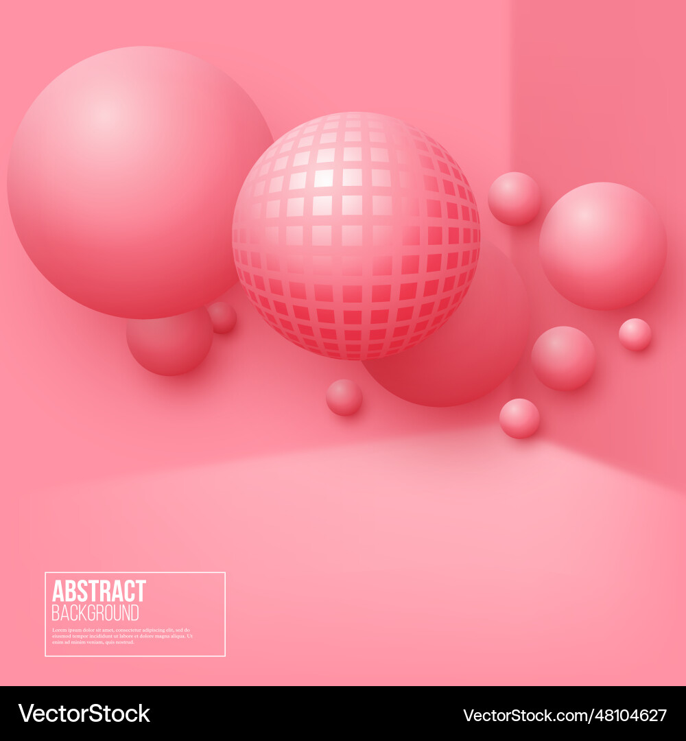 Abstract floating spheres background Royalty Free Vector