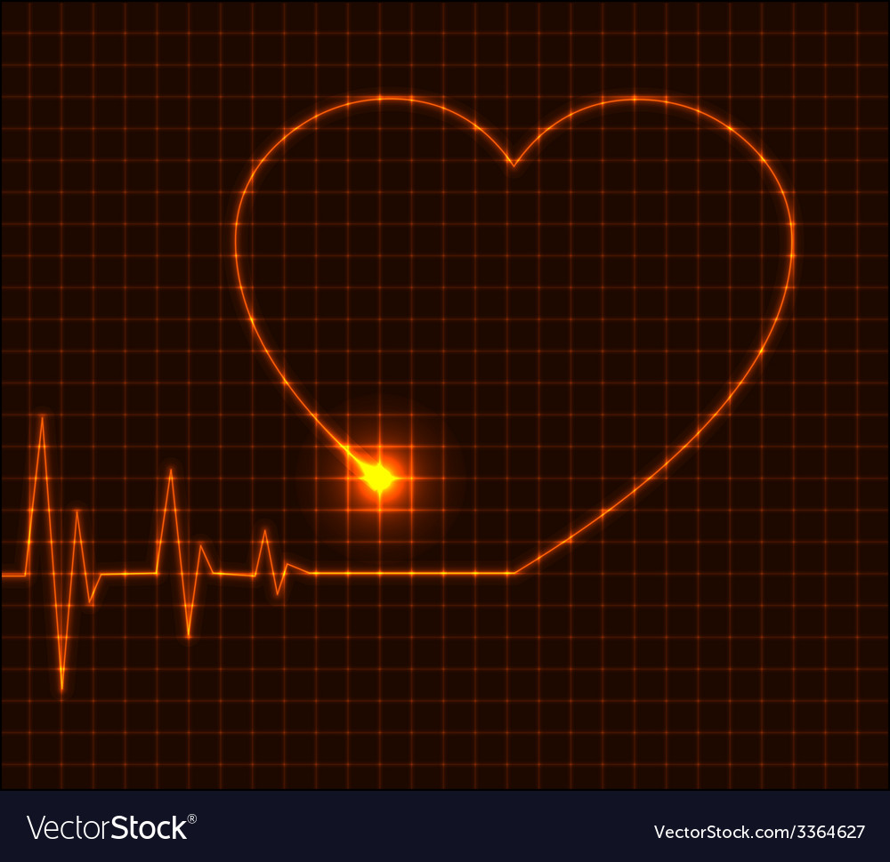 Abstract heart cardiogram Royalty Free Vector Image