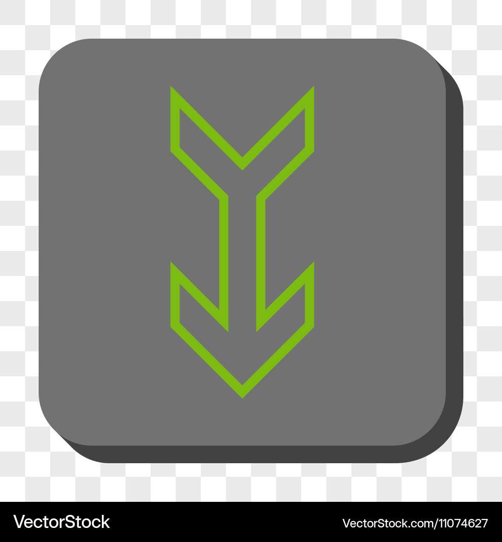 Arrow down rounded square button Royalty Free Vector Image