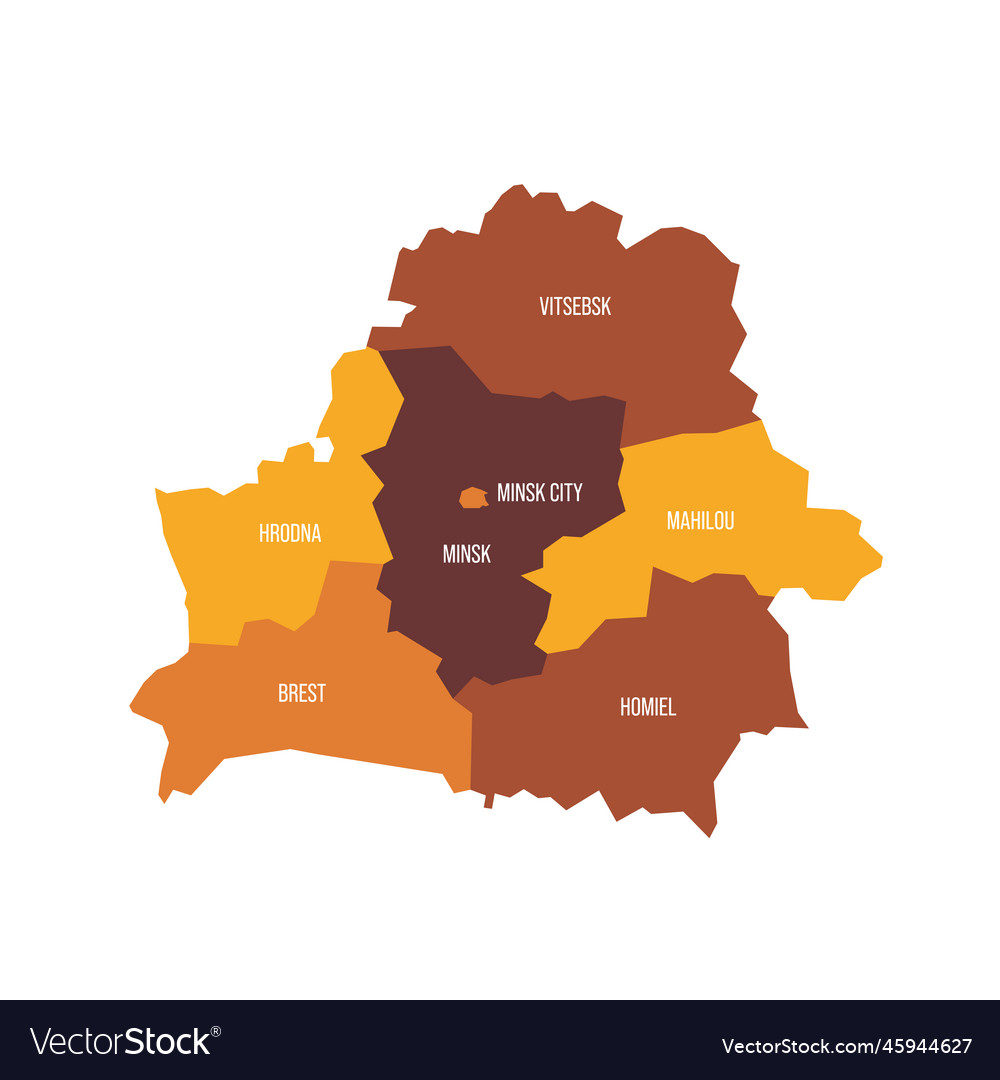 Belarus politische Karte der Verwaltungsabteilungen