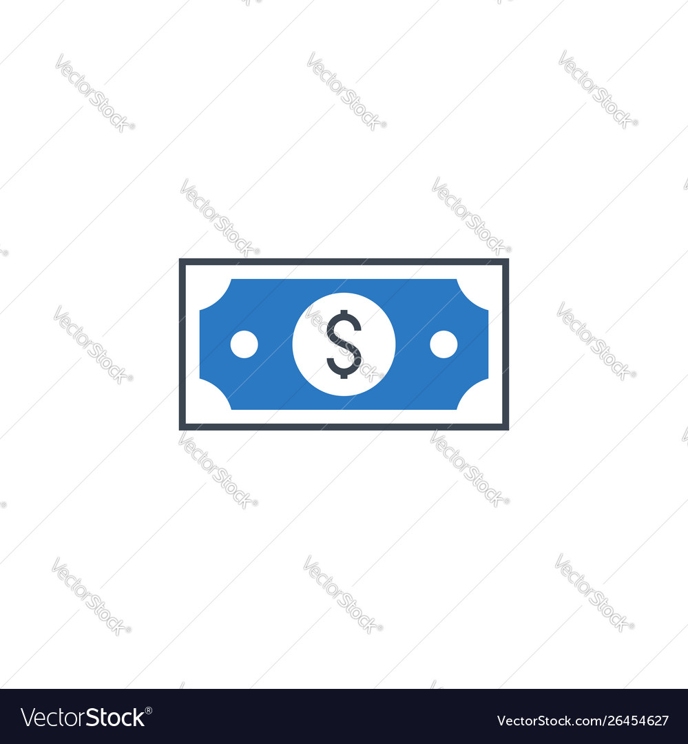 Dollar flach verwandte Glyph Symbol