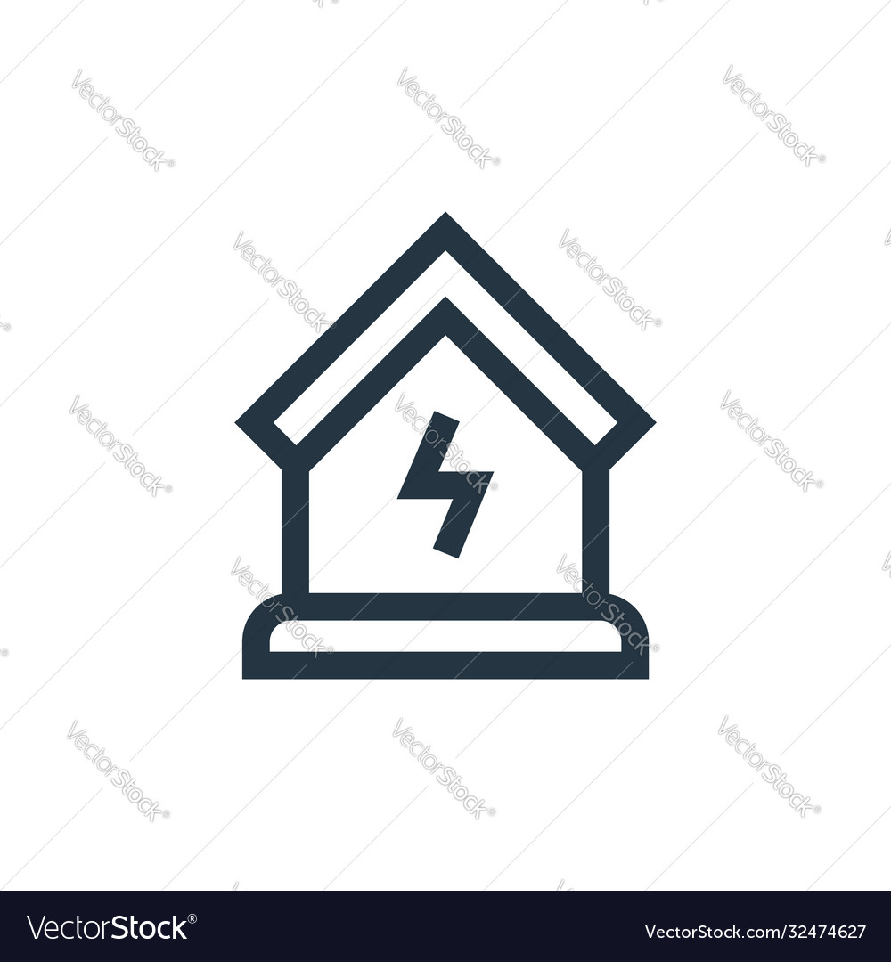 Electricity icon isolated on white background Vector Image
