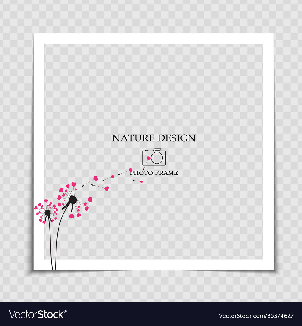 Natural background photo frame template