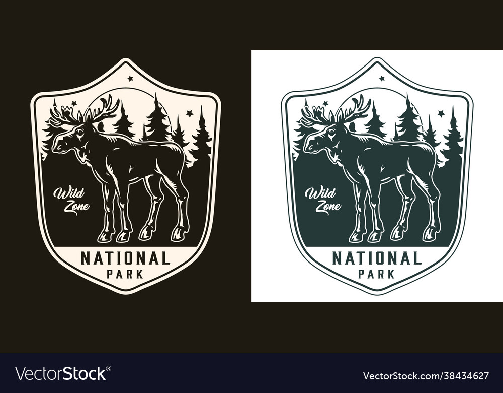 Summer recreation vintage monochrome badge Vector Image