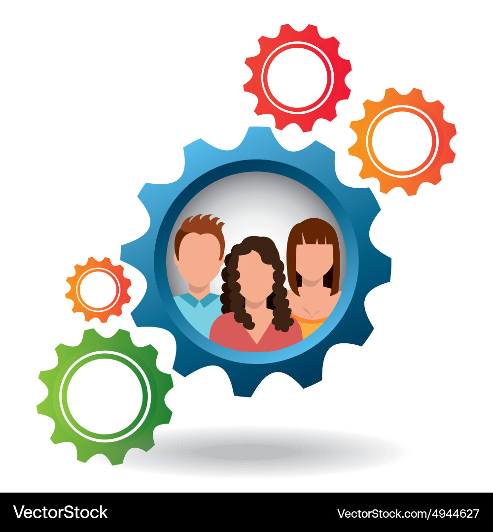 Teamwork design Royalty Free Vector Image - VectorStock