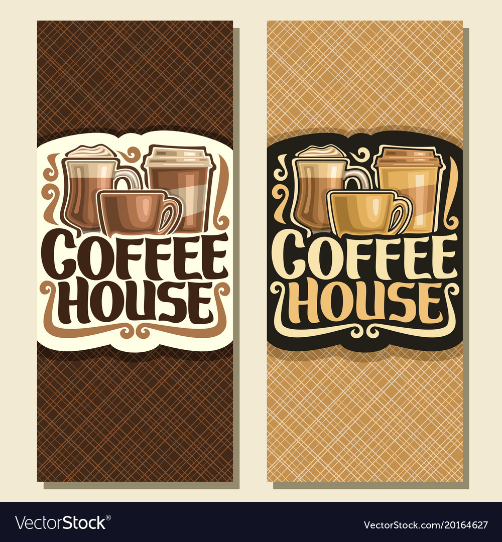 Vertical banners for coffee house