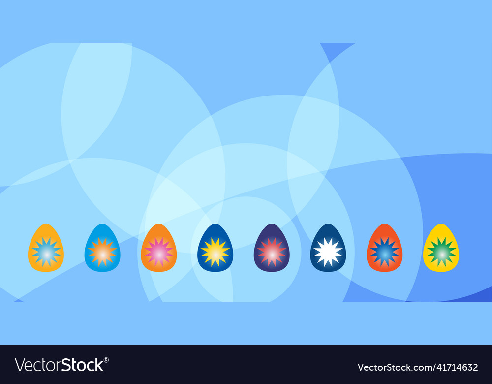 Background for easter greening card with eggs