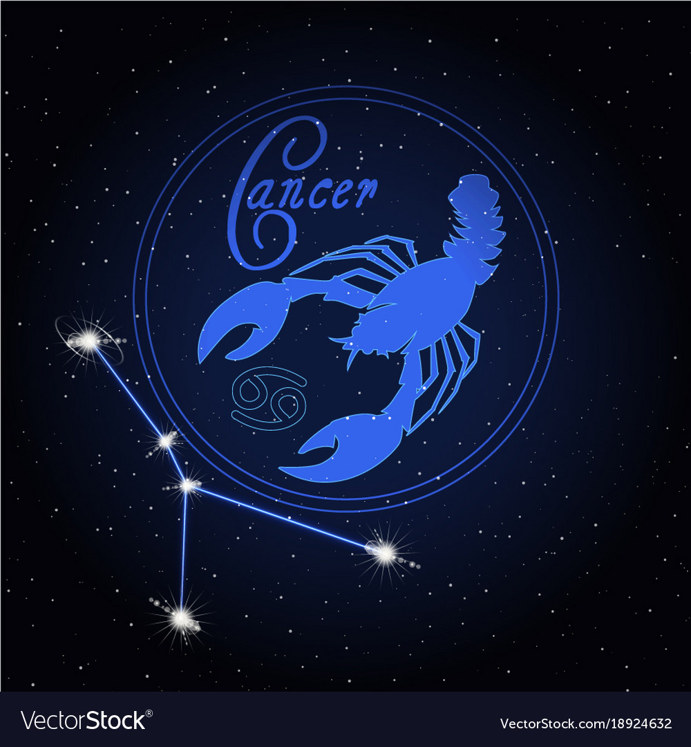 Cancer astrology constellation of the zodiac Vector Image