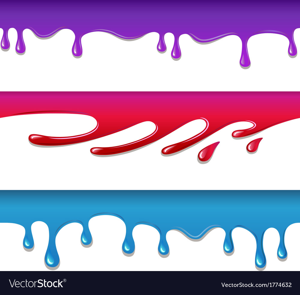 Colored seamless drips Royalty Free Vector Image