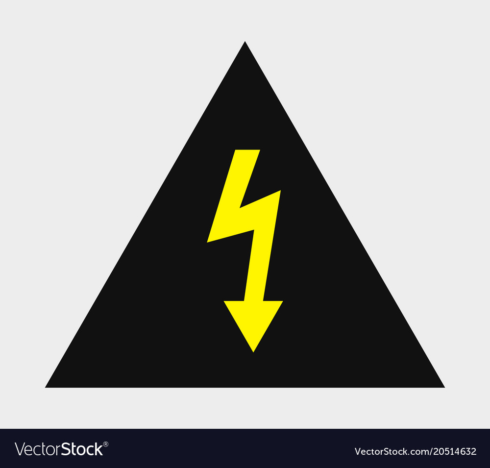 Danger electrical signal icon Royalty Free Vector Image