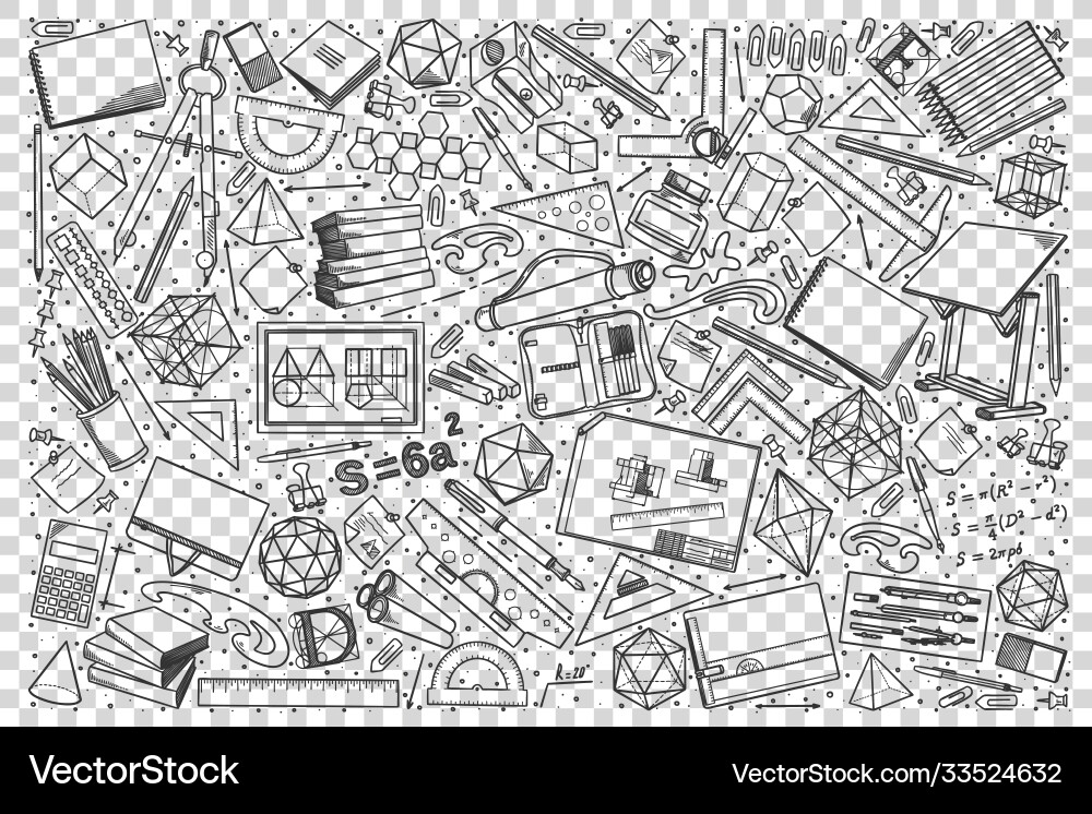 Drawing doodle set Royalty Free Vector Image - VectorStock