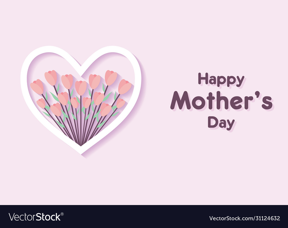 Happy mothers day greeting card design