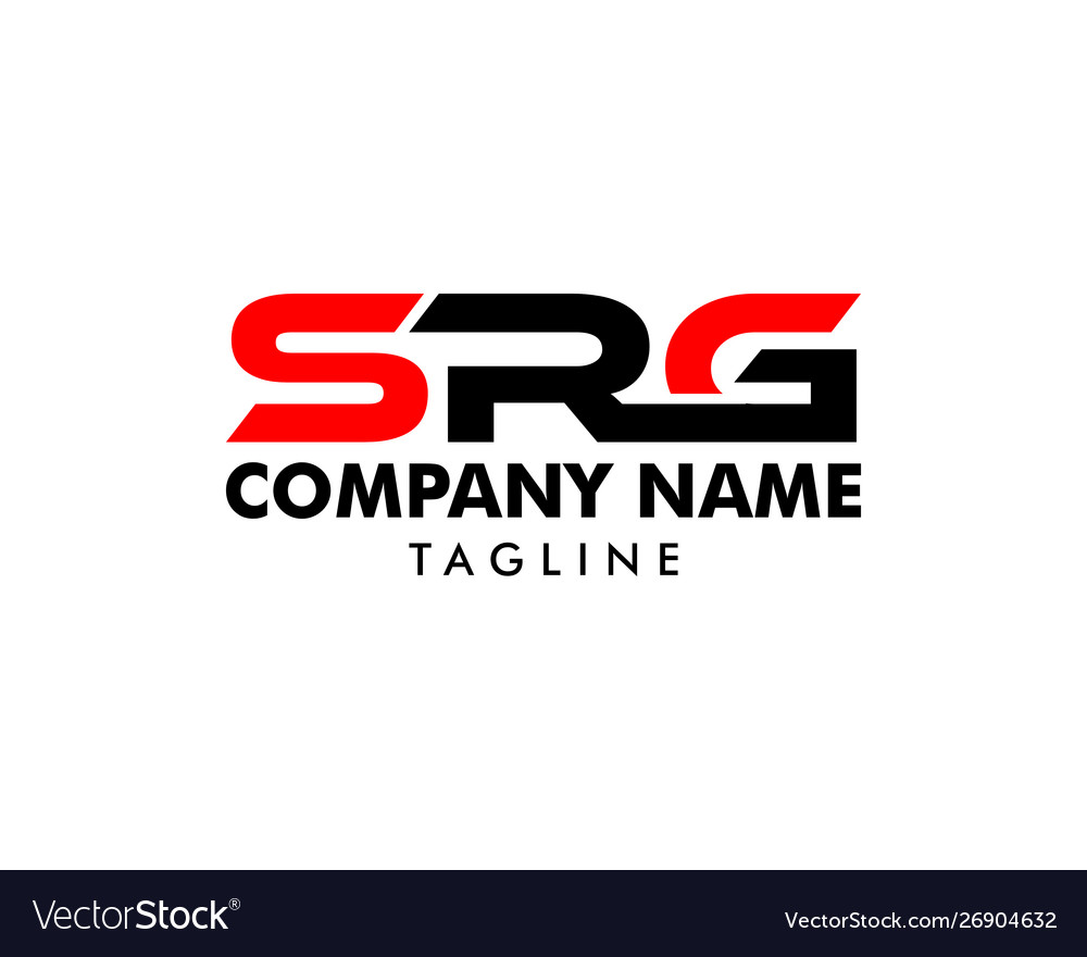 Initial letter srg logo template design Royalty Free Vector