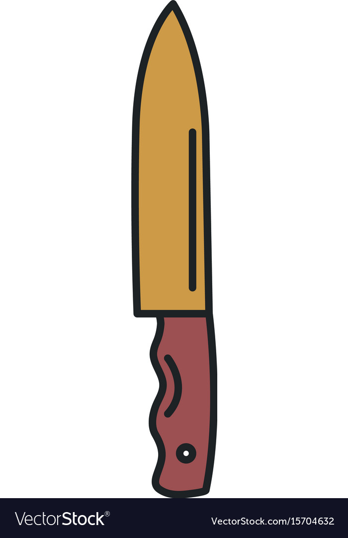 Kitchen knife isolated icon