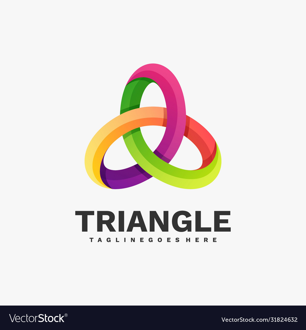 Logo triangle gradient colorful style