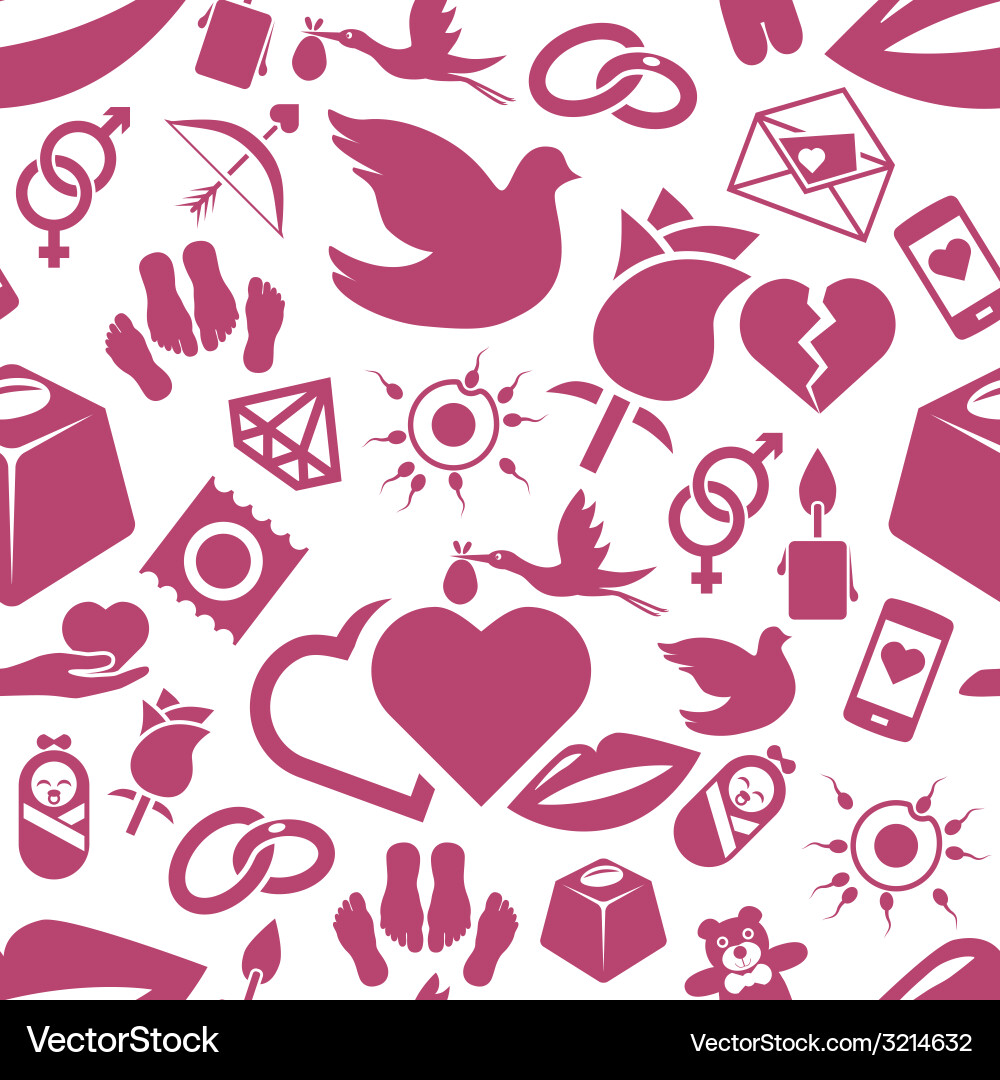 Love seamless pattern Royalty Free Vector Image